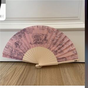 Dior Pink and Cream Artistic Hand Fan